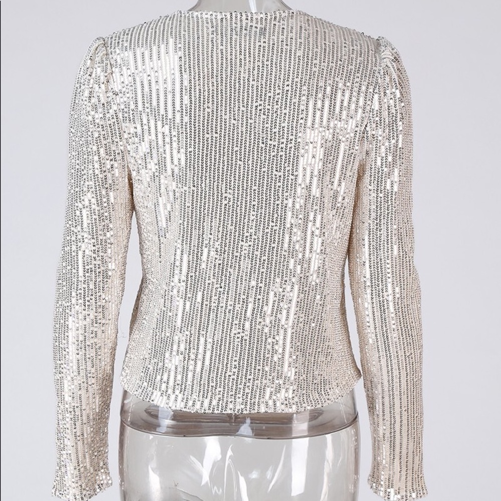 Silver sequined jacket - Picture 3 of 3